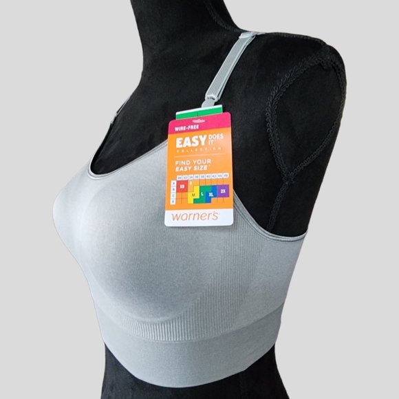 NWT WARNERS Wire Free Convertible Bra Large - Picture 5 of 11